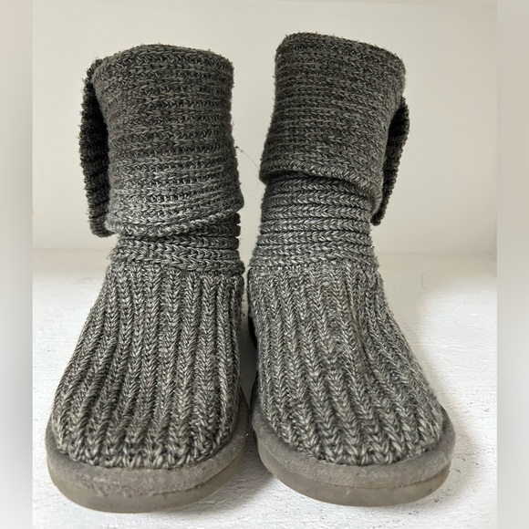 UGG Charcoal Knit Fold-Over Boots - Picture 4 of 5